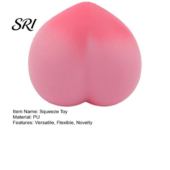 Novelty Stress Reliever Peach Slow-Rising Squeeze Toy Soft PU Fidget for Relief Gadget Realistic Fruit-Shaped Decompression Photography Prop