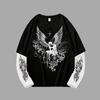 Мужская готическая футболка Y2k с принтом, оверсайз, с длинным рукавом, с круглым вырезом, уличная одежда, топ, весенняя посадка