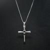 The Fast And The Furious Dominic Toretto Vin Movie Jewelry Classic Rhinestone Charms Pendant Sliver Cross Alloy Necklaces Men