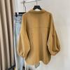 Loose and Casual Oversized Cardigan Shirt for Women, Spring and Autumn Hong Kong Style with Big Size and Relaxed Fit