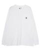 Футболка Carhartt Crew Neck Long с нагрудным карманом, длинный рукав, размер M, белая, мужская футболка