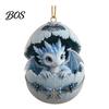 Colorful Dragon Egg Ornament Baby And Christmas Ornament, 2D Flat Acrylic Tree Hanging Decorative for Home Decoration, Fantasy Pendant Xmas