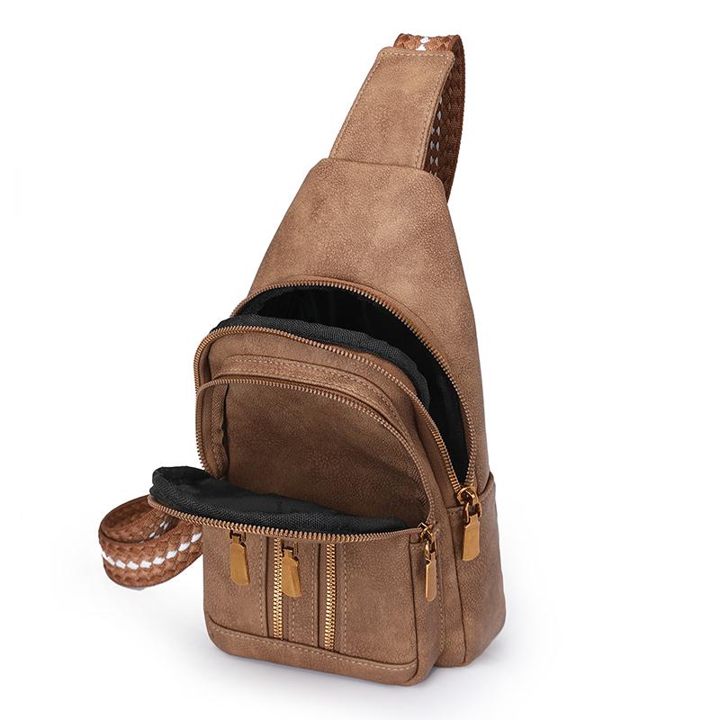 Большая вместительная ретро-сумка на грудь для женщин, сумка через плечо, дорожная сумка из искусственной кожи