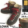 LOWA Leather Trekking Boots 70s-80s Vintage Germany Size 9.5 28.0 Brown Mountaineering Boots(USED)