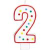 Polka Dot 2nd Birthday Birthday Candle