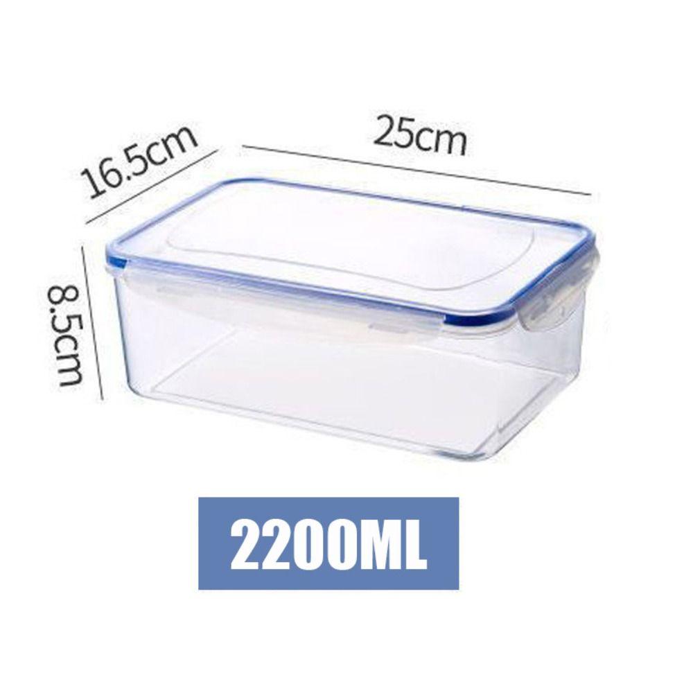 1/4PCS Sealed Rectangular Refrigerator Storage Box Plastic Microwave-heated Lunch Boxes