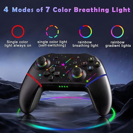 SWITCHPRO TL07 for Game Controller Supports PC/Android/iOS Vibration Gyroscope RGB Light JoyCon Compatible