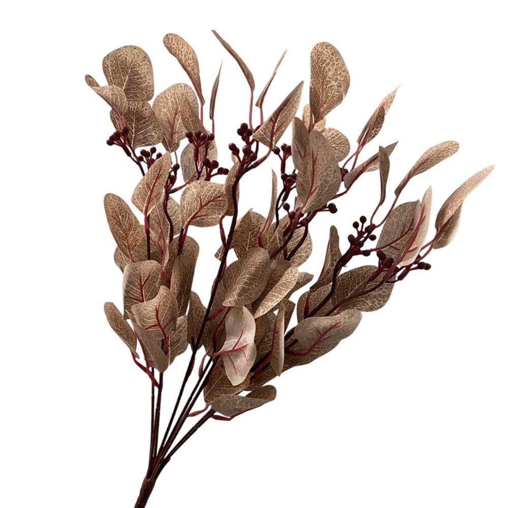 9 Branches Artificial Apple Leaves Multicolor Decorative Leaf Faux Plant Leaves Home Decoration
