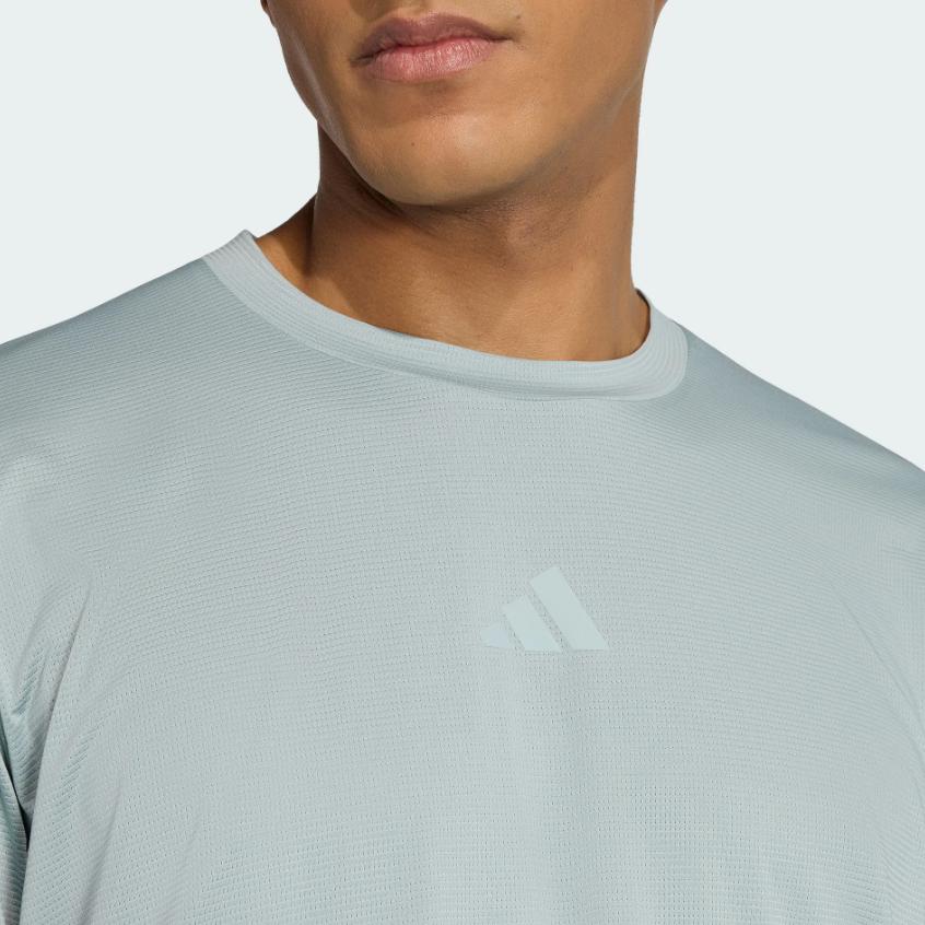 adidas Джакардовая футболка с коротким рукавом для интенсивных тренировок, фитнеса, тренировок, с круглым вырезом, быстросохнущая, мужские топы KS1204