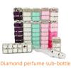 12ml Glass Diamond Perfume Spray Bottle - Portable and Refillable for Travel