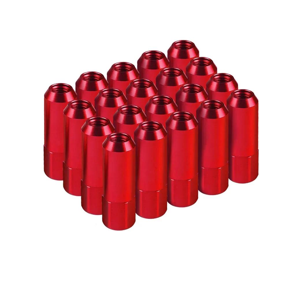 20PCS 60mm M14*1.5 Wheel Nuts New Racing Lug Nuts Screw Aluminum Tuner Racing Lug Wheel Nuts Screw Anodized Wheel Bolts