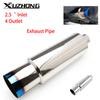 New Tail Pipe Auto Exhaust Systems Stainless Steel Muffler Tip TailPipe Universal Inlet 2.5Inch Outlet 4Inch Motorcycle Silencer