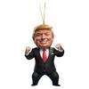 Мультяшный Трамп Подвеска 2D Плоский Акриловый Подвесной Орнамент Забавный Трамп Украшение для Рождественской Елки Автомобильный Брелок