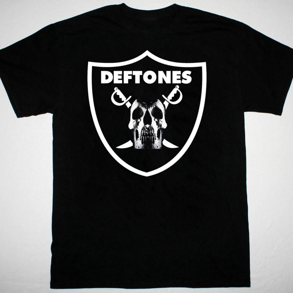 Deftones band logo black Short Sleeve T-shirt cotton All sizes Unisex T-Shirt