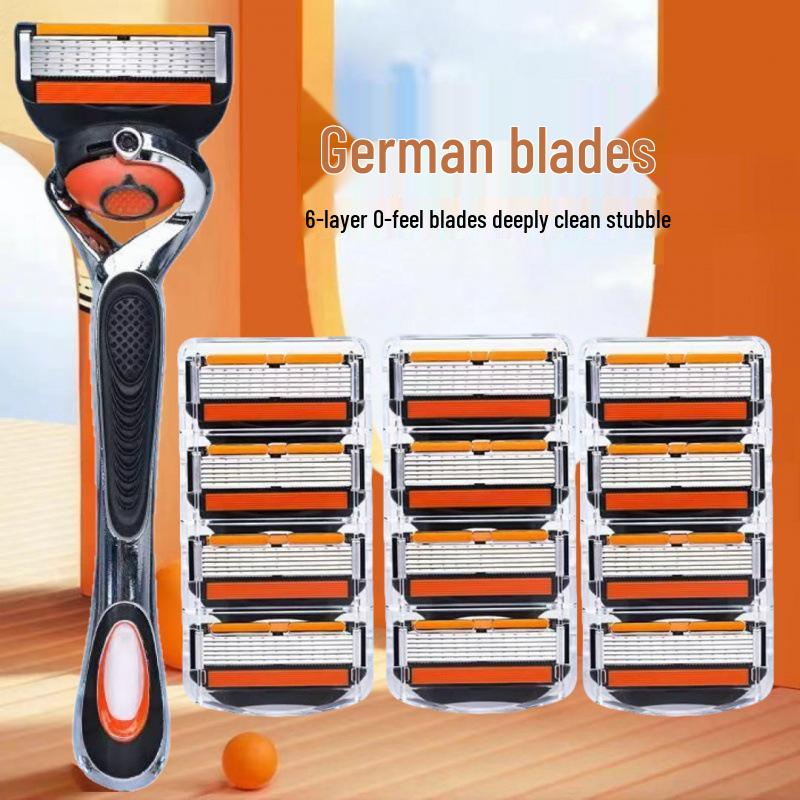 Мужская водонепроницаемая бритва с шестью лезвиями и острым, долговечным лезвием из нержавеющей стали
