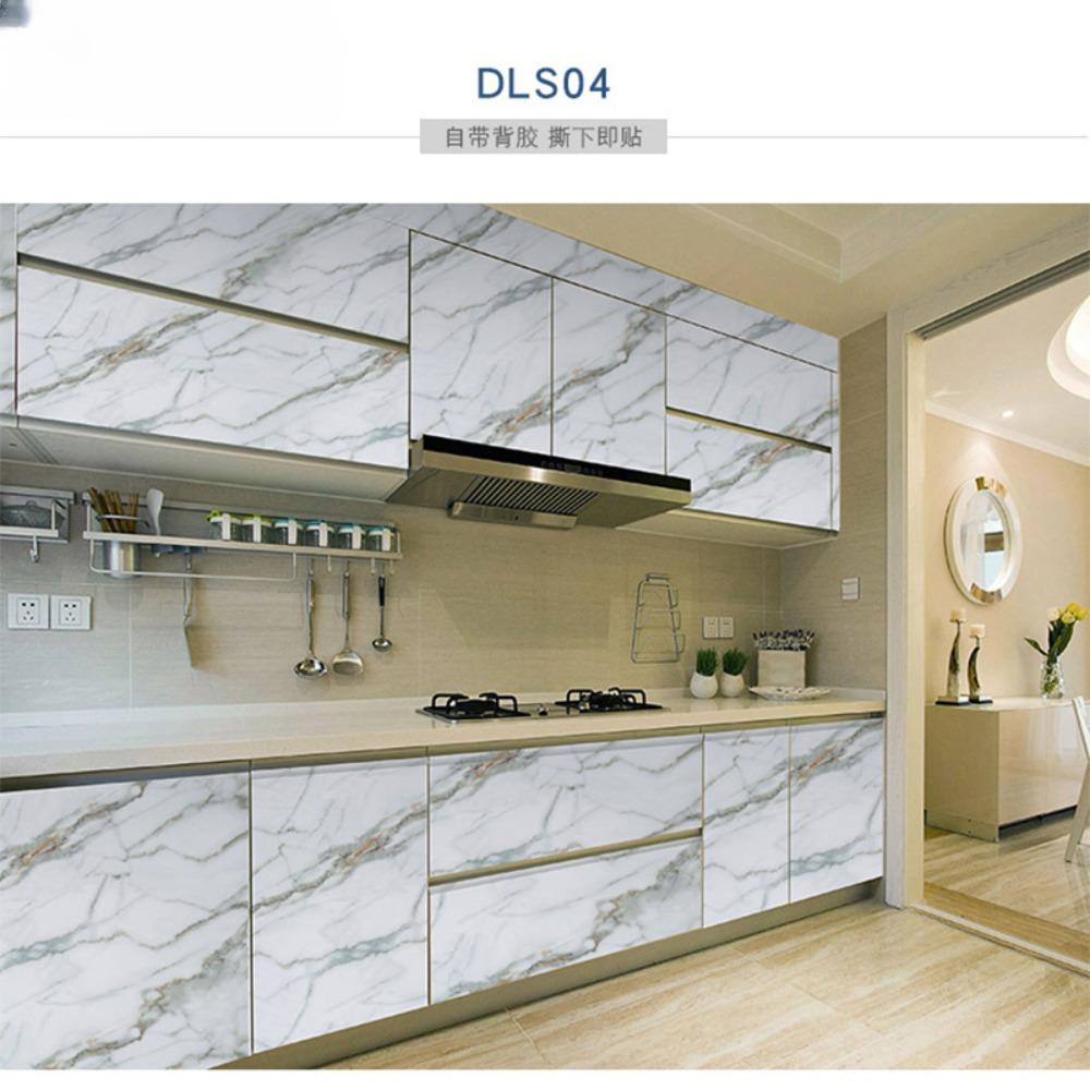 Мраморные наклейки на кухню из алюминиевой фольги Маслостойкие водонепроницаемые самоклеящиеся обои ПВХ Наклейки на стену в ванной комнате Контактная бумажная пленка