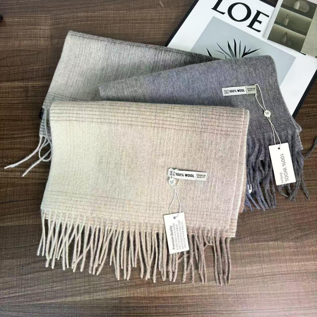 Женский зимний шарф из 100% чистой шерсти - Клетчатый, Легкий, Теплый, Универсальная шаль и Подарок на день рождения