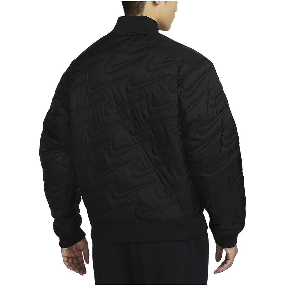 Nike Мужская стеганая куртка на молнии Nike Swoosh Therma-FIT Черная FV6152-010