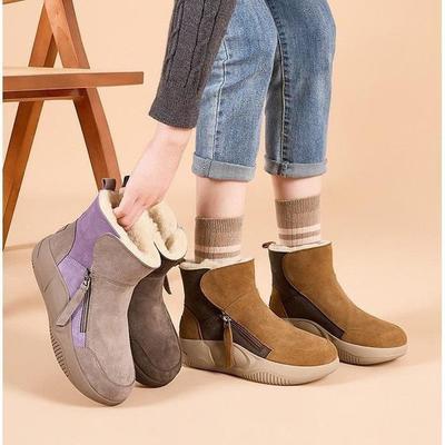 Новые ботинки Мартин женские из мягкой кожи зимние ботинки женские хлопковые ботинки на плоской подошве короткие ботинки хлопковая обувь на мягкой подошве женская обувь кожаные ботинки