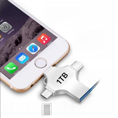 Высокоскоростной USB-флеш-накопитель 3-в-1: 1 ТБ и 512 ГБ для Apple, Android и ПК