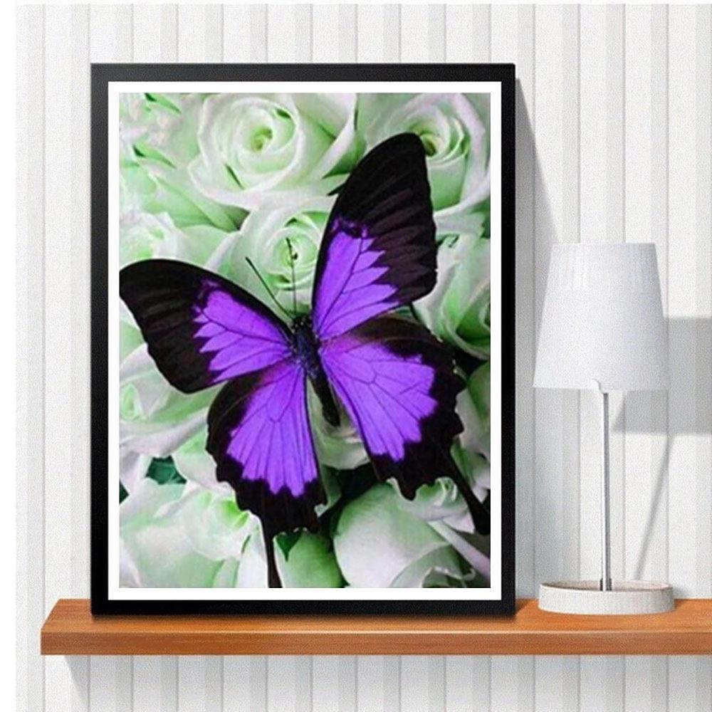 5D DIY Diamond Painting Beautiful Butterfly Diamond Embroidery Cross Stitch Kit Full Rhinestone Mosaic Home Decor
