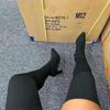 Fashion New Autumn Winter Pointed Thick High-heeled Knitted Over-the-knee Boots Women's Elastic Wool Socks Boots Chaussettes Et Bottes