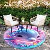 1pc Soft, Absorbent & Non Slip Cute dolphin Round Rug Soft Circle Rug for Living Room & Bedroom Decor, Chair Mats, and Unforgettable Home Gi