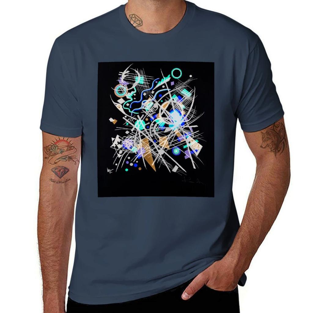 Kandinsky Hd Lithograph 1922 Tshirt Work Utility Short Sleeve Shirt