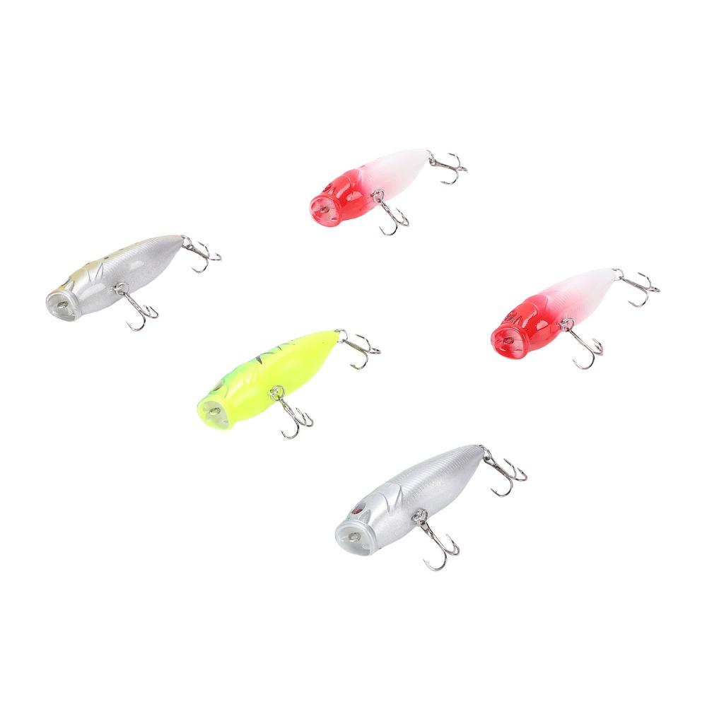5PCS 6.5cm 9g Fishing Popper Lures With Hook Fishing Lures Lifelike Fishing Bait Set For Tilapia