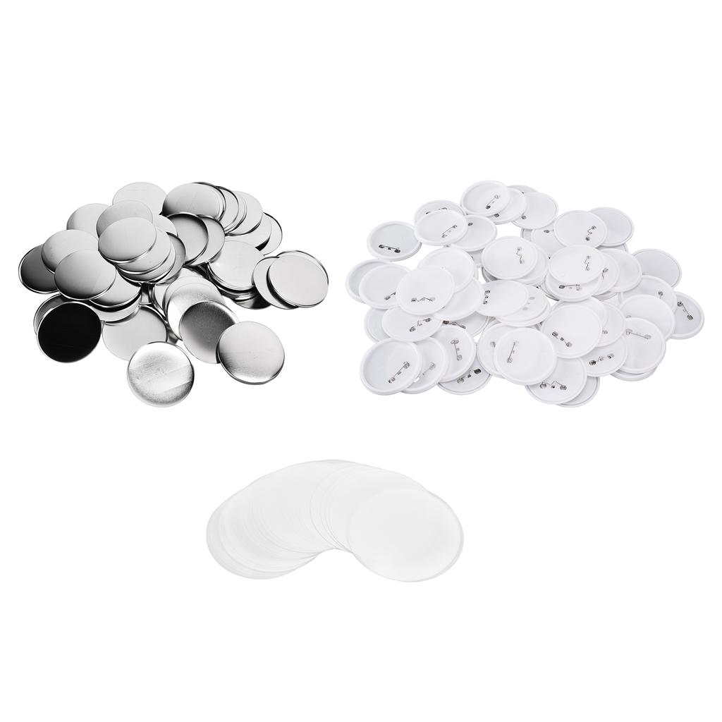 100Pcs Badge Back Cover Tinplate Plastic Base Avoid Rust Firm DIY Badge Tool for Christmas Birthday