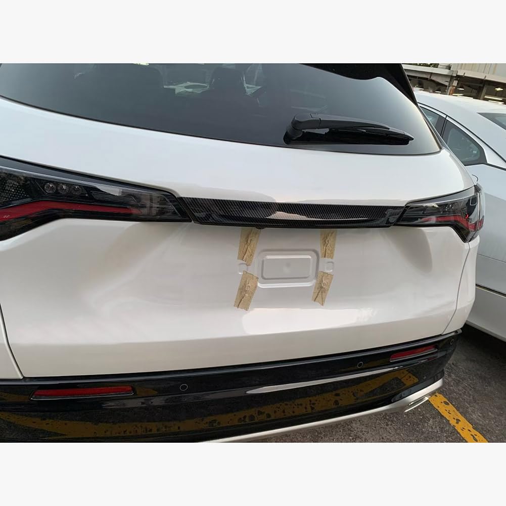 RUIQ Rear Emblem Garnish for the New Honda ZR-V, Chrome-plated Rear Emblem Cover, Specially Designed for the Honda ZRV (Black Carbon Fiber Finish)