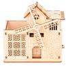 Children's Creative DIY Model Wooden Puzzle 3D Puzzle Board Big Windmill Clockwork Sound Pen Holder, Music Box 117mm * 117mm * 75mm