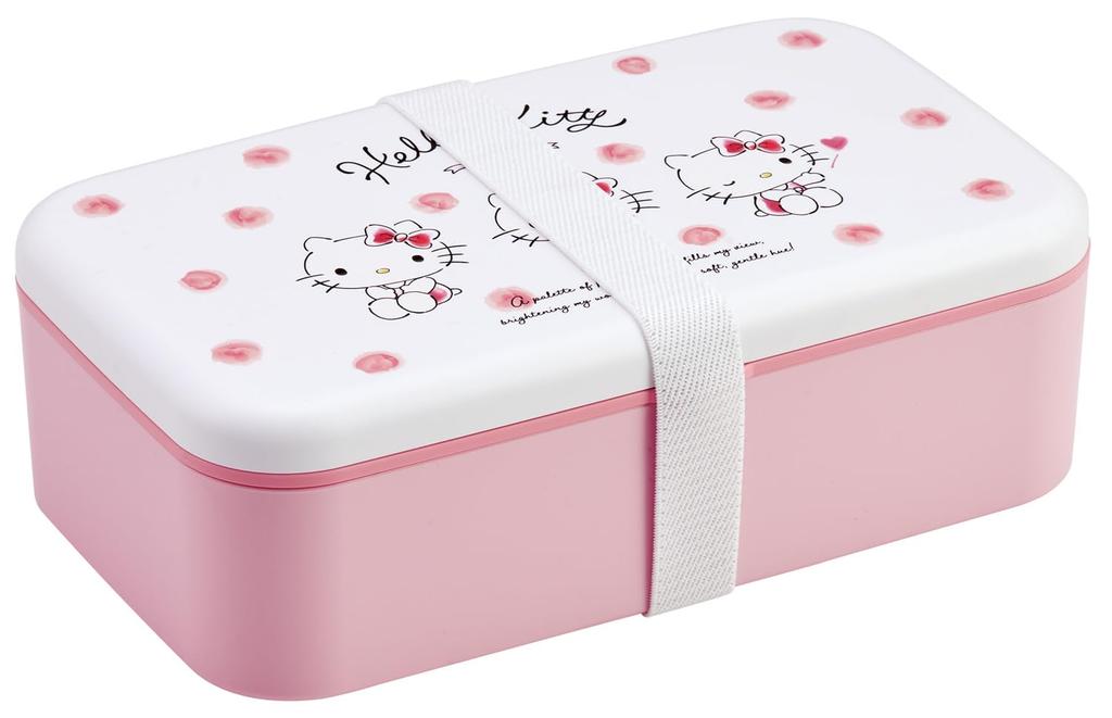 Skater 1000 мл Ланч-бокс с приборами и Ланч Сделано в Sanrio Hello Kitty Акварельная косметика PLB10SF-A Ремень, Япония,