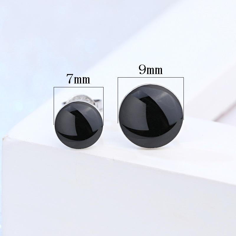 Men Womens Korean Fashion Elegant Anti-allergy 925 Silver Plated Mini Simple Ear Stud Earrings Female Ear Jewelry Earrings Gifts