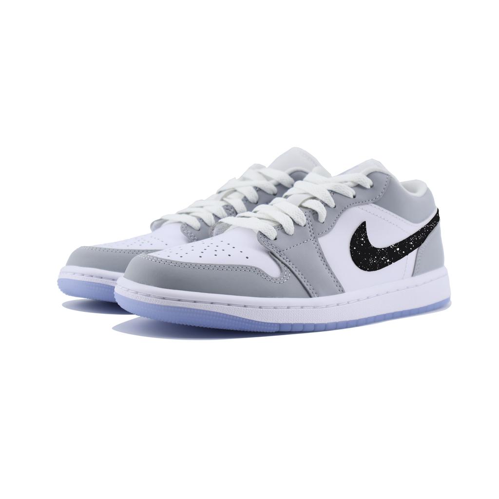 Jordan Air Jordan 1 Cool Black Slip Resistant Abrasion Resistant Slip Resistant Abrasion Resistant Low top DC0774-105(Team448-BOX)