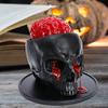 Подсвечник в виде плачущего черепа на Хэллоуин, готическая фигурка из смолы в виде плачущего черепа, подставка для свечей