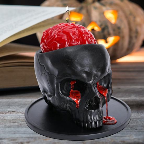 Подсвечник в виде плачущего черепа на Хэллоуин, готическая фигурка из смолы в виде плачущего черепа, подставка для свечей