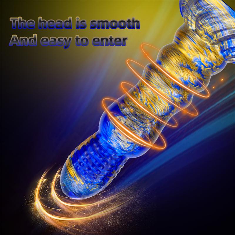 King Kong Bell Liquid Silicone Mixed Color Anal Plug Sex Toys for Women with Oversized Backyard Expansion Anal Masturbation Device