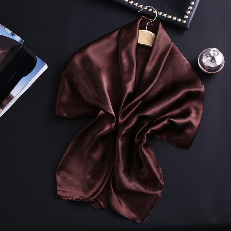 Solid Color Shawls Wraps Women Bandana Head Scarf 90cm Fashion Kerchief Neck Scarves