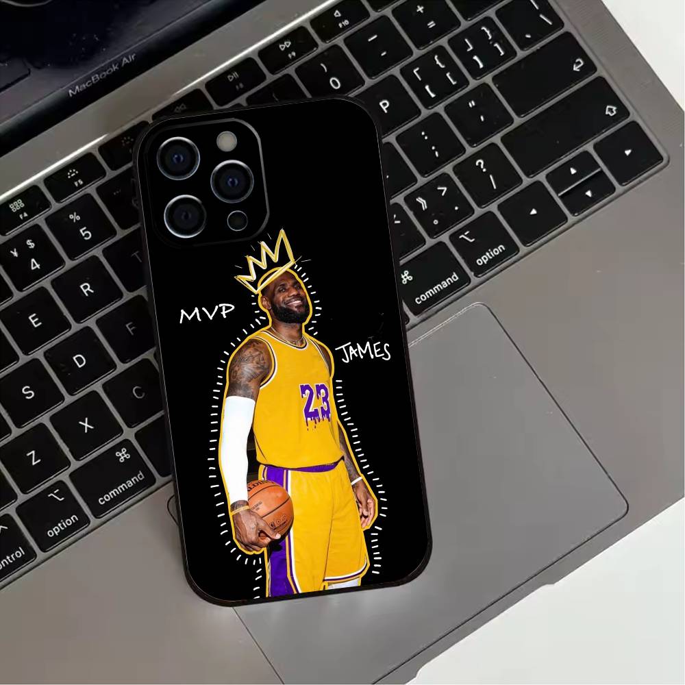 Чехол для телефона L-Lebron James 23 для iPhone 17,16,15,14,13,12,11 Plus,Pro Max,XS, Мягкий силиконовый черный чехол