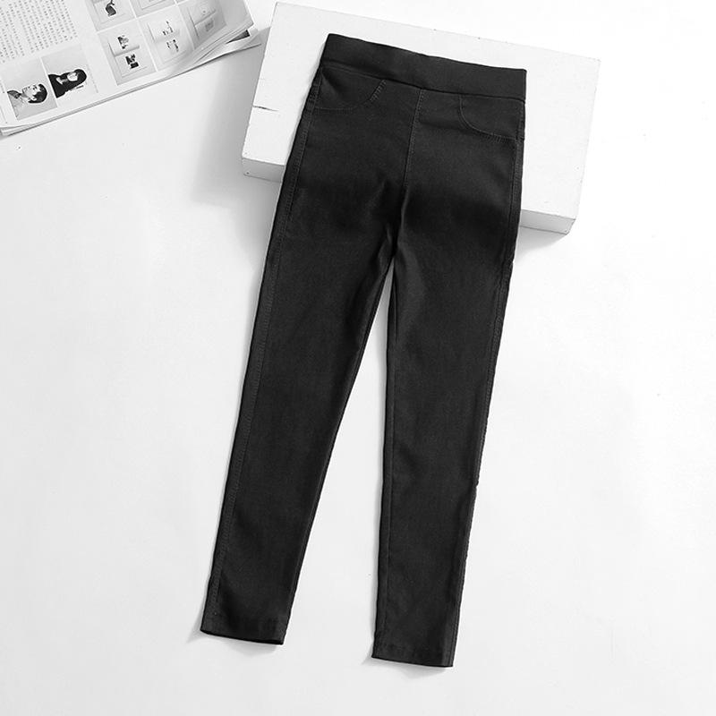 Girls' Pencil Pants Summer Thin Candy Color Children's Outerwear Leggings Tight Black