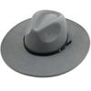 Black/gray Wide Brim Simple Church Derby Top Hat Panama Solid Felt Fedoras Hat for Men Women Artificial Wool Blend Jazz Cap