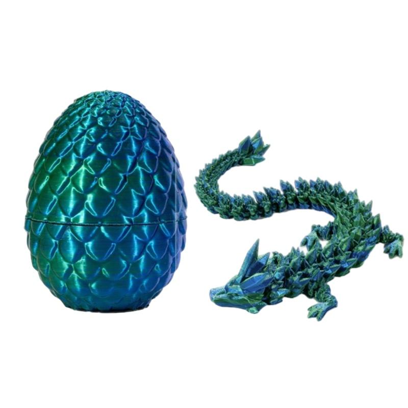Mesmerizing Gem Dragon Statue Silk Purple-gold Gold Dragon Egg Set Pla Material Collectible