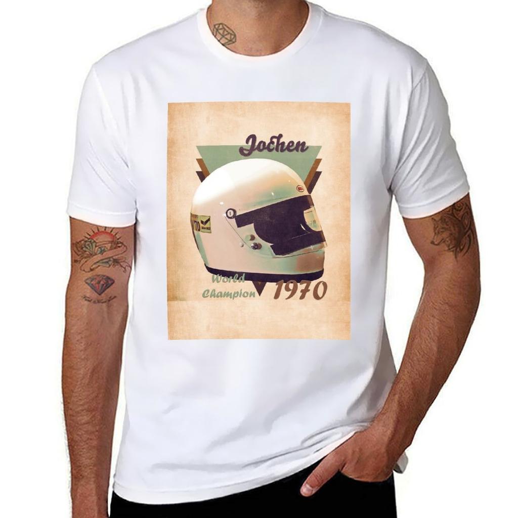 Jochen Rindts helmet TShirt Casual Streetwear Short Sleeve Tee