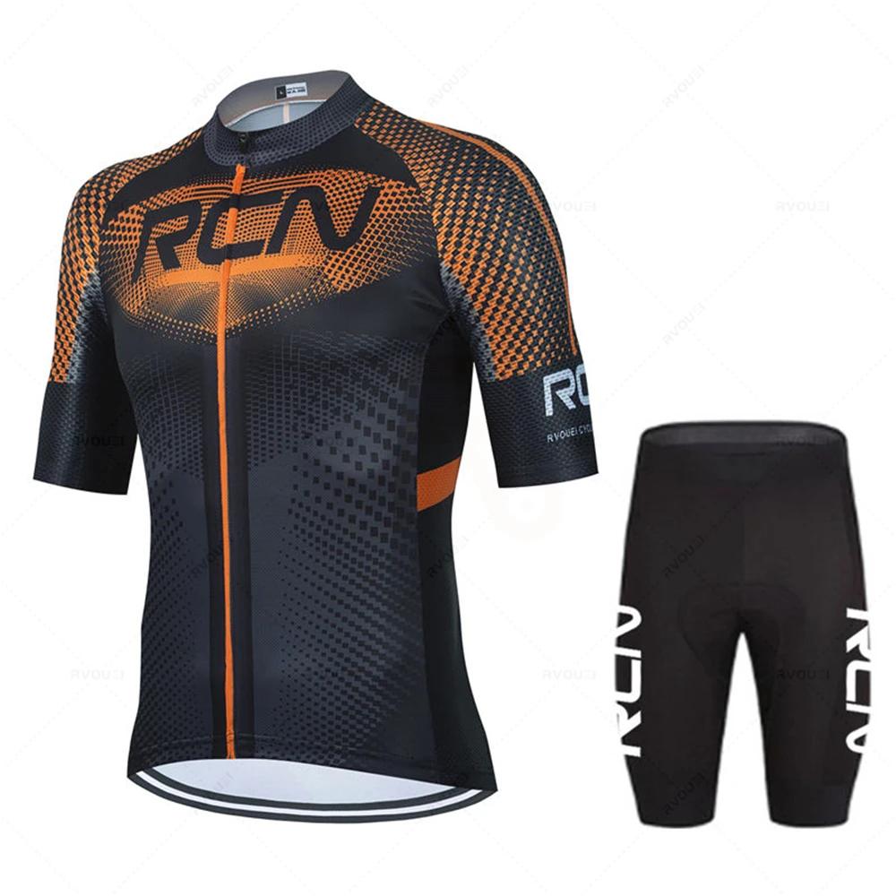 Новый летний комплект велосипедного трикотажа RCN Team 19D, комплект велосипедных шорт MTB Ropa Ciclismo, мужские велосипедные рубашки с короткими рукавами, одежда Майо