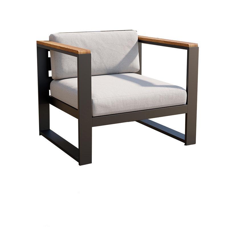 Aluminum Alloy Outdoor Patio Sofa - Sunproof & Waterproof Lounge Furniture for Garden, Terrace, or Office.