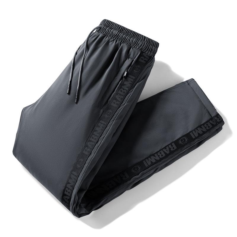 Men's Winter Waterproof Thickened Padded Pants - Straight Leg, Lambswool Lined, Plus Size, Casual Outerwear