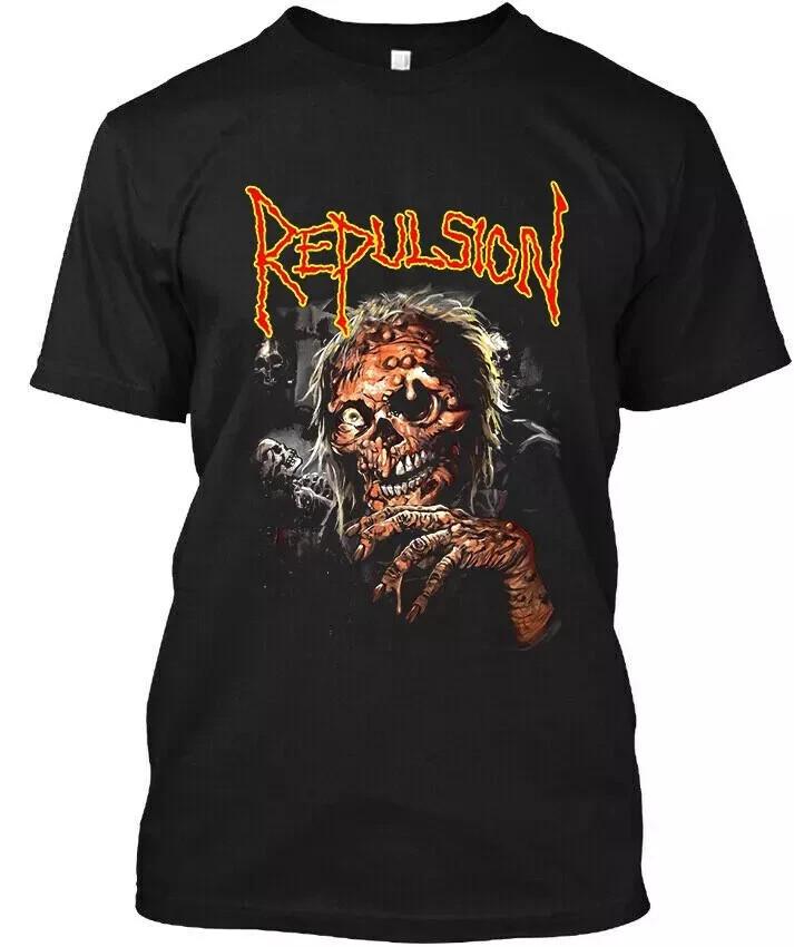 Repulsion Американская Grindcore Группа Музыка Графика Винтажный Логотип Унисекс Футболка