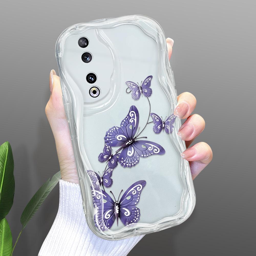 Cute Cartoon Pattern Cream Texture Casing Wavy Edge Soft Silicone Cover Phone Case for Huawei Honor Infinix Tecno iPhone