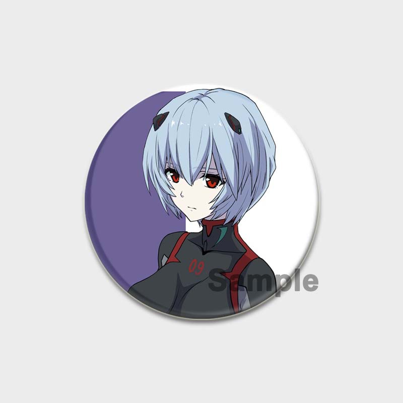 58 мм классическая аниме брошь из ЭВА, мультяшные булавки для лацканов, аксессуары для одежды, шляпа, украшение для рюкзака, милые 58 мм, круглые значки, булавка, эстетическая